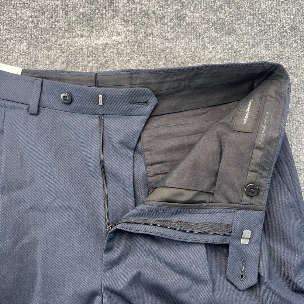 Ermenegildo Zegna Dress Pants Mens 33R Gray Wool Pleated Formal Business Career - Picture 6 of 10